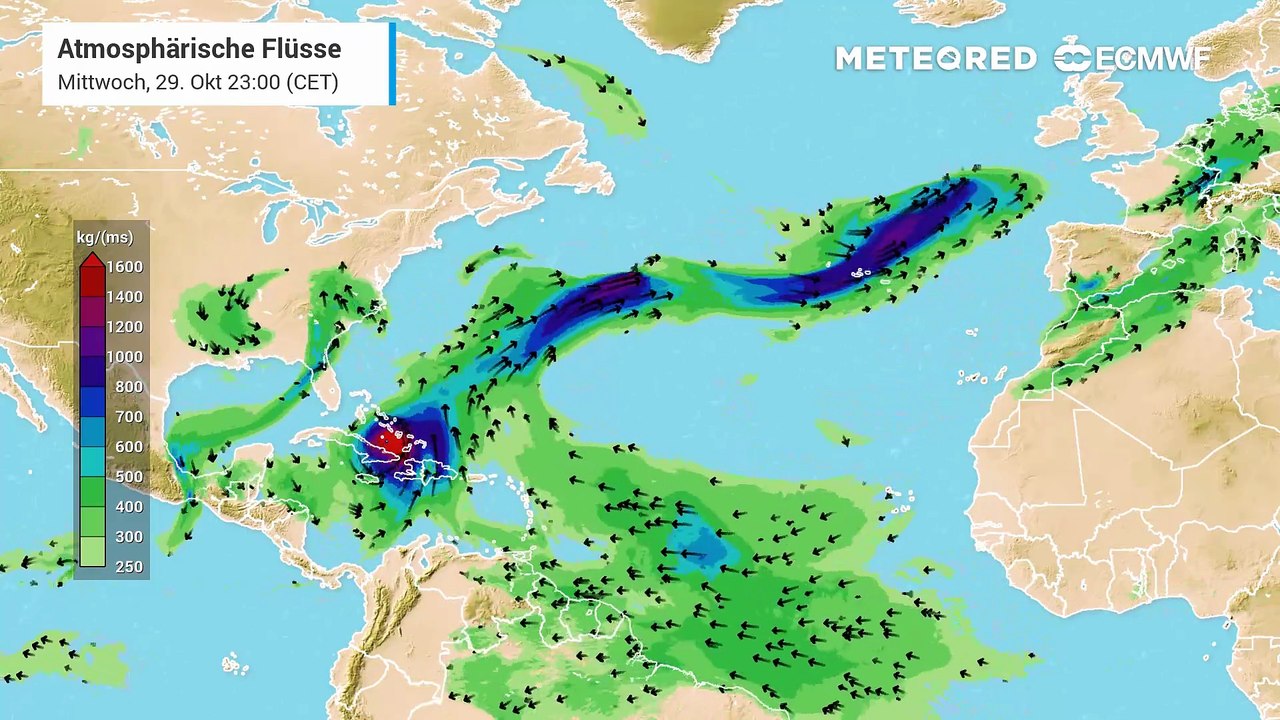 Mega-Hurikan zieht aktuell direkt über die Karibik hinweg- mit heftigen Niederschlägen!