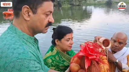 महापर्व छठ पूजा... गणगौर घाट बना गंगा तट, अस्तांचल सूर्य को दिया अघ्र्य