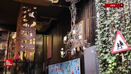 Libyalı mimar, savaşın metal atıklarını sanatla geri dönüştürerek cafe inşa etti