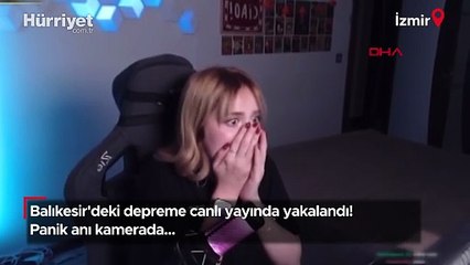 Balıkesir'deki depreme canlı yayında yakalandı! Panik anları kamerada