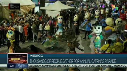 Mexico: Thousands of people gather for annual Catrinas parade