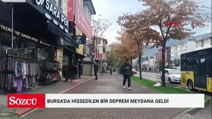Bursa'da hissedilen bir deprem meydana geldi