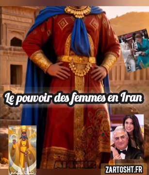 2-Femme au pouvior en iran avec nour Pahlavi - le pacte de Cyrus, Awesta - la nouvelle zoroastrienne n'est pas une religion mais philosophie du bien-être