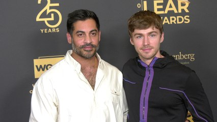 'Boots' stars Sachin Bhatt and Miles Heizer attend the 2025 Norman Lear Awards red carpet