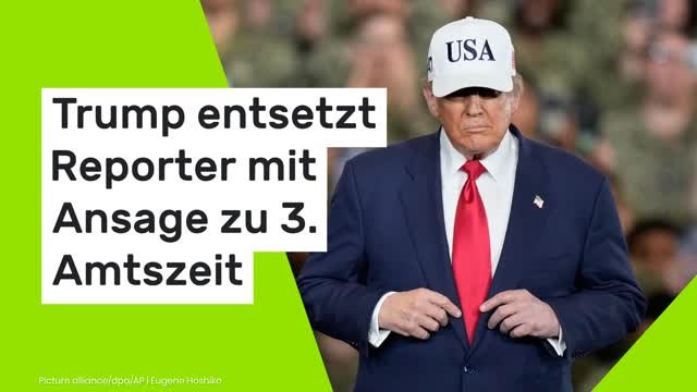 Donald Trump: Trump entsetzt Reporter mit Ansage zu 3. Amtszeit