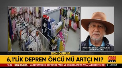 SON DAKİKA HABERİ: Balıkesir'de 6.1'lik deprem! Prof.Dr. Şener Üşümezsoy CNN TÜRK'te: Artçı deprem değil