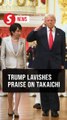 Trump praises Japan's first female PM