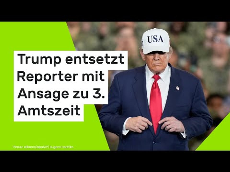 Donald Trump: Trump entsetzt Reporter mit Ansage zu 3. Amtszeit