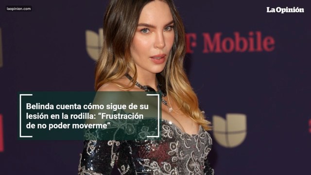 Belinda cuenta cómo sigue de su lesión en la rodilla: “Frustración de no poder moverme”