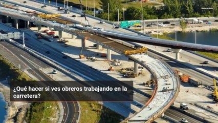 ¿Qué hacer si ves obreros trabajando en la carretera?