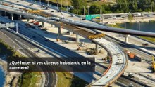 ¿Qué hacer si ves obreros trabajando en la carretera?