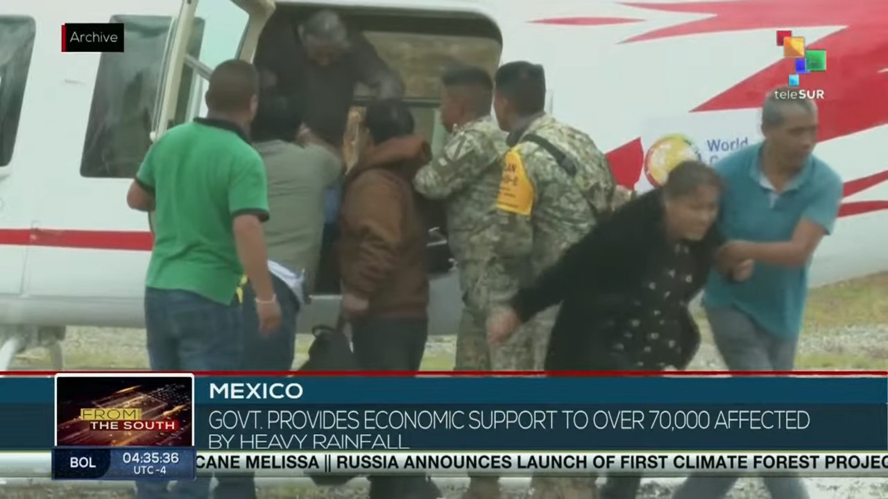 Mexico: Govt. provides economic support to over 70,000 affected by heavy rainfall