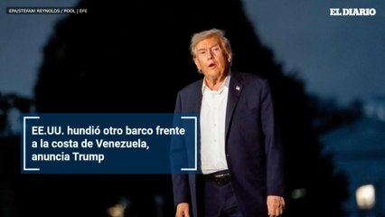 EE.UU. hundió otro barco frente a la costa de Venezuela, anuncia Trump