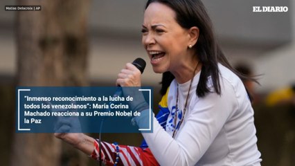 “Inmenso reconocimiento a la lucha de todos los venezolanos”: María Corina Machado reacciona a su Premio Nobel de la Paz