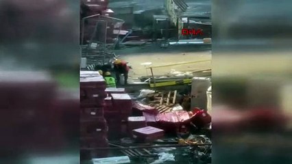 İstanbul'da inşaatın yük asansörü düştü: Yaralılar var