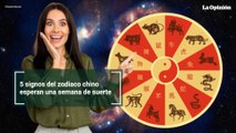 5 signos del zodiaco chino esperan una semana de suerte