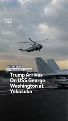 Trump Arrives On USS George Washington at Yokosuka