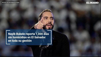 Nayib Bukele reporta 1,000 días sin homicidios en El Salvador en toda su gestión