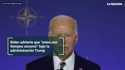 Biden advierte que “estos son tiempos oscuros” bajo la administración Trump