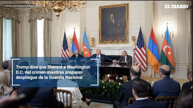 Trump dice que liberará a Washington D.C. del crimen mientras preparan despliegue de la Guardia Nacional