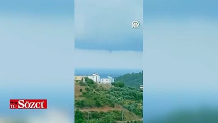 Alanya'da denizde hortum oluştu