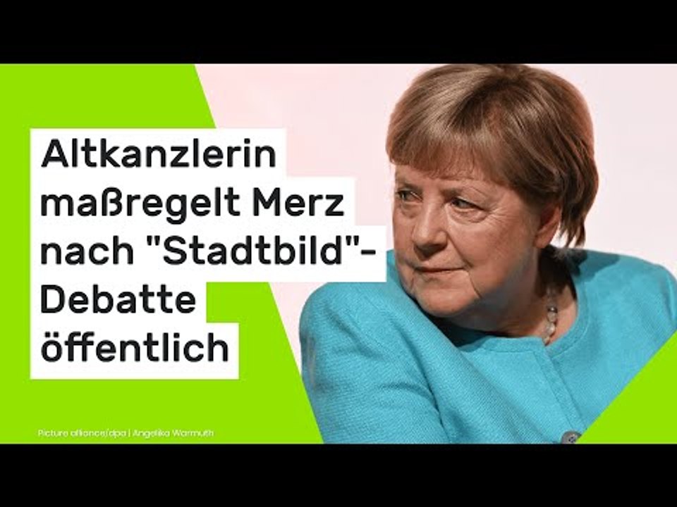 Angela Merkel: Altkanzlerin maßregelt Merz nach 'Stadtbild'-Debatte öffentlich
