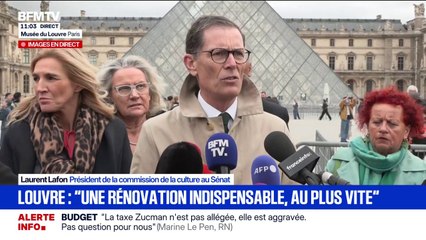 Casse au Louvre: "Il y a une faiblesse sur les caméras extérieures", indique Laurent Lafon, président de la commission de la culture au Sénat