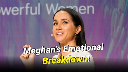 Meghan caught fighting back tears