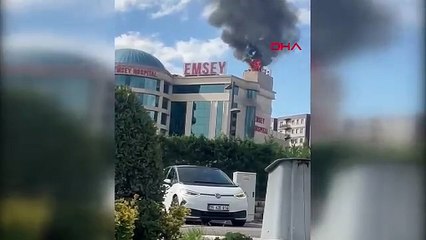 İstanbul'da hastanede yangın paniği: Baz istasyonu alev aldı