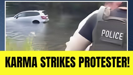 Woman Protesting ICE Agents Was So Mad She Didn’t Realize Her Car Rolled Into A Lake