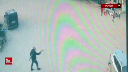 Denizli'de kendisine silah doğrultan adamın üzerine yürüyüp bıçakla öldürdü