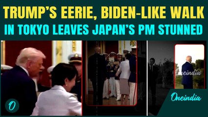 ON CAM: Trump MIRRORS Biden’s AWKWARD Strut; Storms Off During Ceremony, Japan’s PM Trails Behind