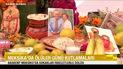 Meksika'da Ölüler Günü kutlamaları: Başkent Meksiko'da sokaklar iskeletlerle doldu
