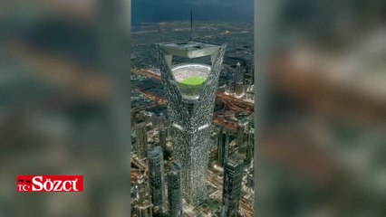 350 metre yüksekte Dünya Kupası keyfi! Çılgın proje tanıtıldı