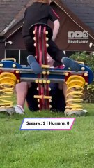 Seesaw Fun Turns to Chaos as Dad & Son Take an Epic Tumble 😂🎢|| Heartsome 💖