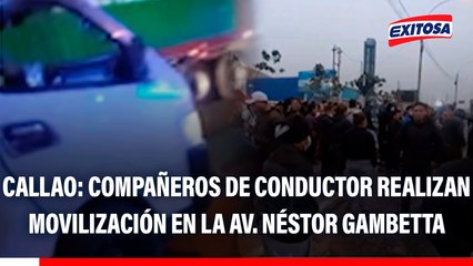 Callao: Compañeros de conductor asesinado realizan movilización en la Av. Néstor Gambetta