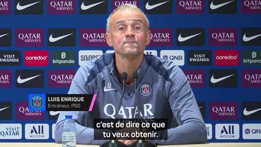 PSG : Luis Enrique - "C'est le moment d'être très ambitieux et de penser à l'avenir"