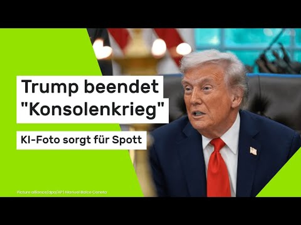 Trump beendet 'Konsolenkrieg' - KI-Foto sorgt für Spott
