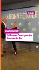 Benoît Poelvoorde s'amuse à l'avant-première du film "La bonne étoile" avec Pascal Elbé et Audrey Lamy