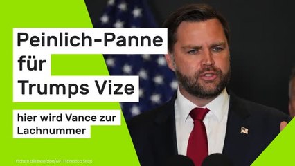 J.D. Vance: Peinlich-Panne für Trumps Vize - hier wird Vance zur Lachnummer