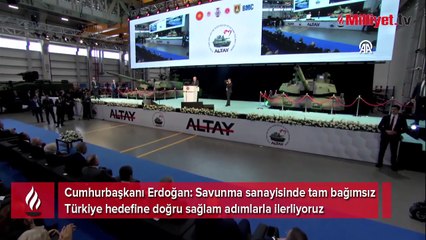 Cumhurbaşkanı Erdoğan: Savunma sanayiinde tam bağımsız Türkiye hedefine doğru ilerliyoruz