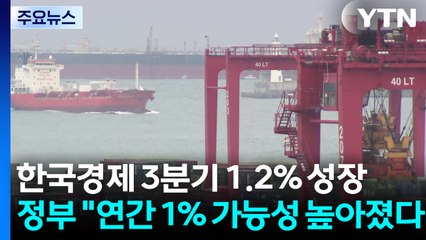 한국경제 3분기 1.2% 성장...정부 "연간 1% 가능성 높아졌다" / YTN