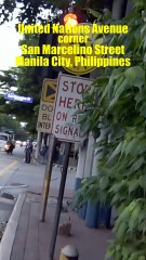 United Nations Avenue corner San Marcelino Street in Manila City in the Philippines