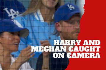 Prince Harry and Meghan Markle caught on camera at the World Series alongside Hollywood stars
