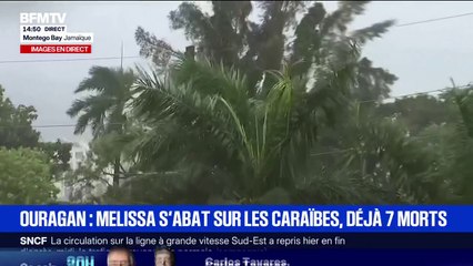 Caraïbes: l'ouragan Melissa provoque la mort de 7 personnes