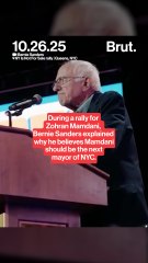 During a rally for Zohran Mamdani, Bernie Sanders explained why he believes Mamdani should be the next mayor of NYC.