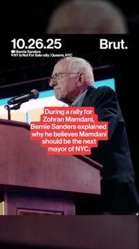 During a rally for Zohran Mamdani, Bernie Sanders explained why he believes Mamdani should be the next mayor of NYC.
