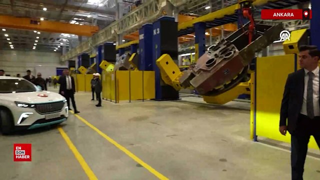 Cumhurbaşkanı Erdoğan, Togg’un limuzin versiyonu ile Zırhlı Araçlar Üretim Tesisini gezdi