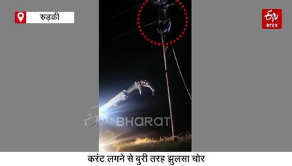 अजब गजब! हाईटेंशन लाइन का तार चोरी करने खंभे पर चढ़ा चोर, लगा करंट, बुरी तरह झुलसा
