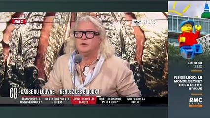 Emission TV : Les Grandes Gueules sur RMC Story (extrait d'émission, Fr, Octobre 2025)  le casse du Louvre